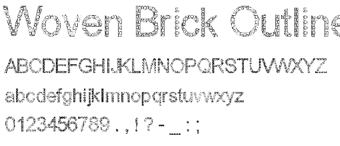 Woven Brick outline font